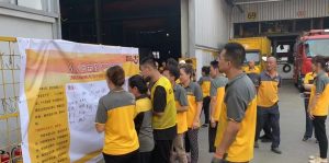 第22個全國“安全生產月” 韻達嘉興分撥中心開展消防演練-物流之家