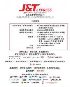 極兔速遞港股IPO 發(fā)行價(jià)定為每股12港元-物流之家