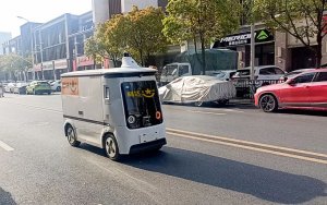 韻達(dá)推出合肥市首批無人駕駛快遞車-物流之家