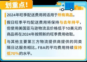 2024 年亞馬遜物流旺季配送費(fèi)用即將正式生效-物流之家