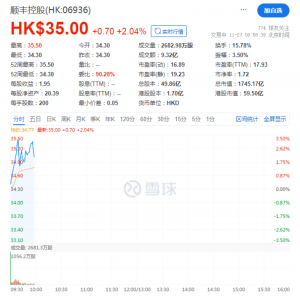順豐控股在港交所上市-物流之家